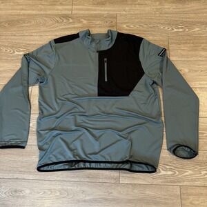 Men's 3XL Endurance RUN Quarter Zip Athletic Pullover Green Black Performance